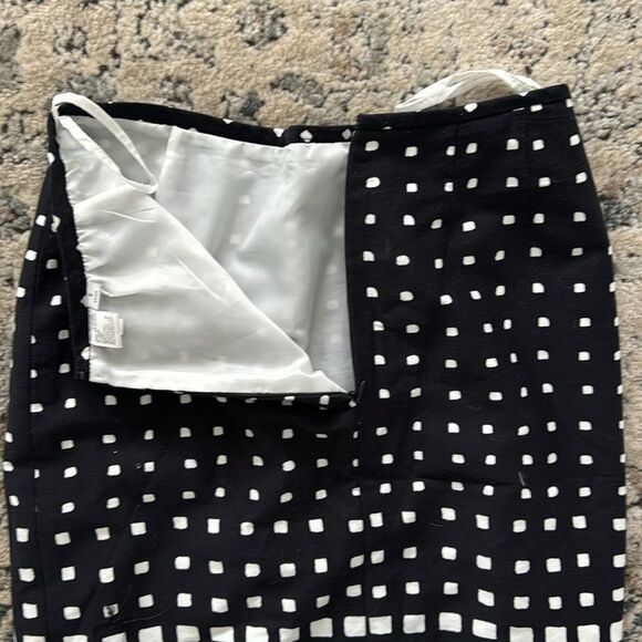 Black and White Geometric Square Ombre Pattern Pencil Straight Skirt Sz 2 - Picture 4 of 4